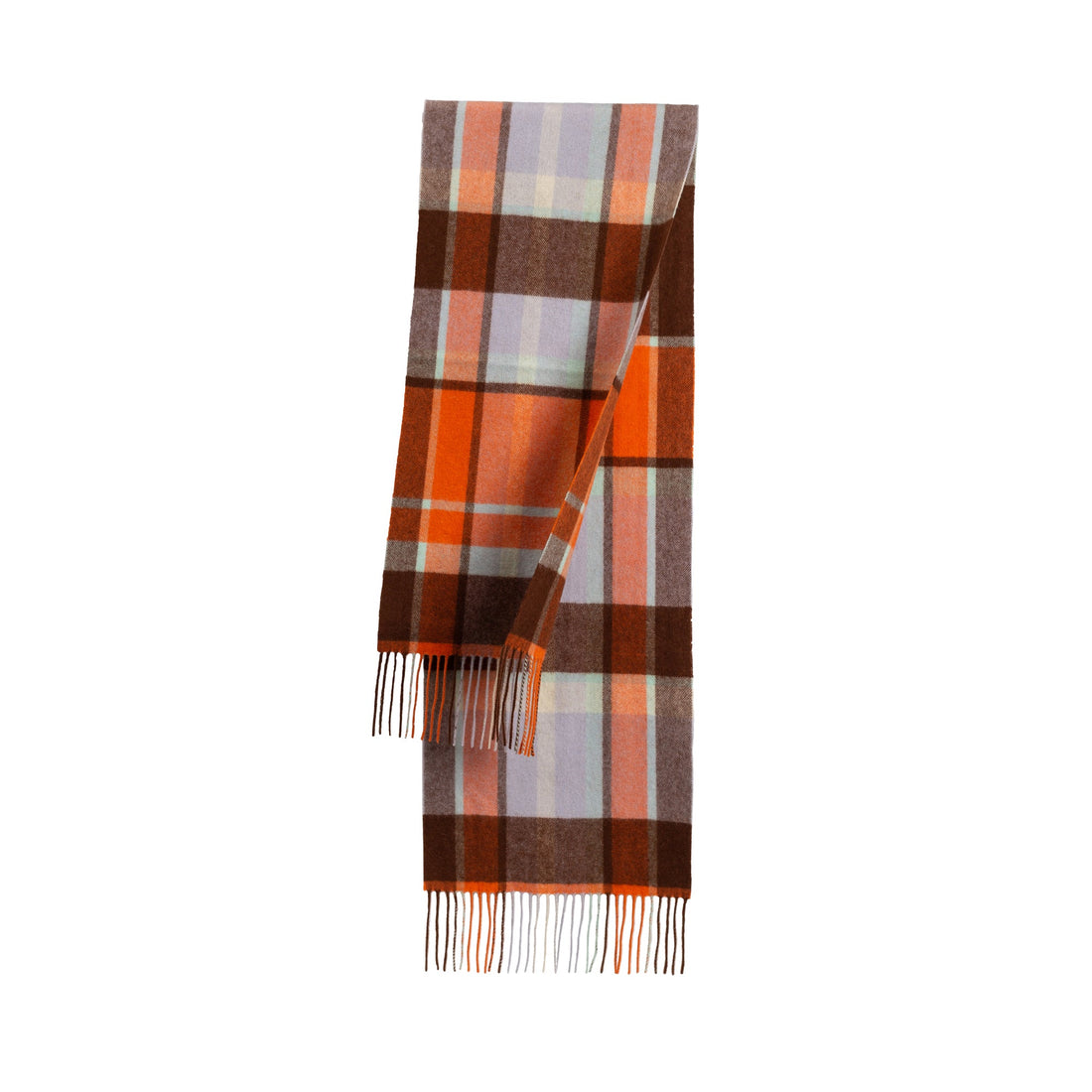 Ugg 100% Wool Scarf Maroon and Light Grey Check-Scarves-PEROZ Accessories