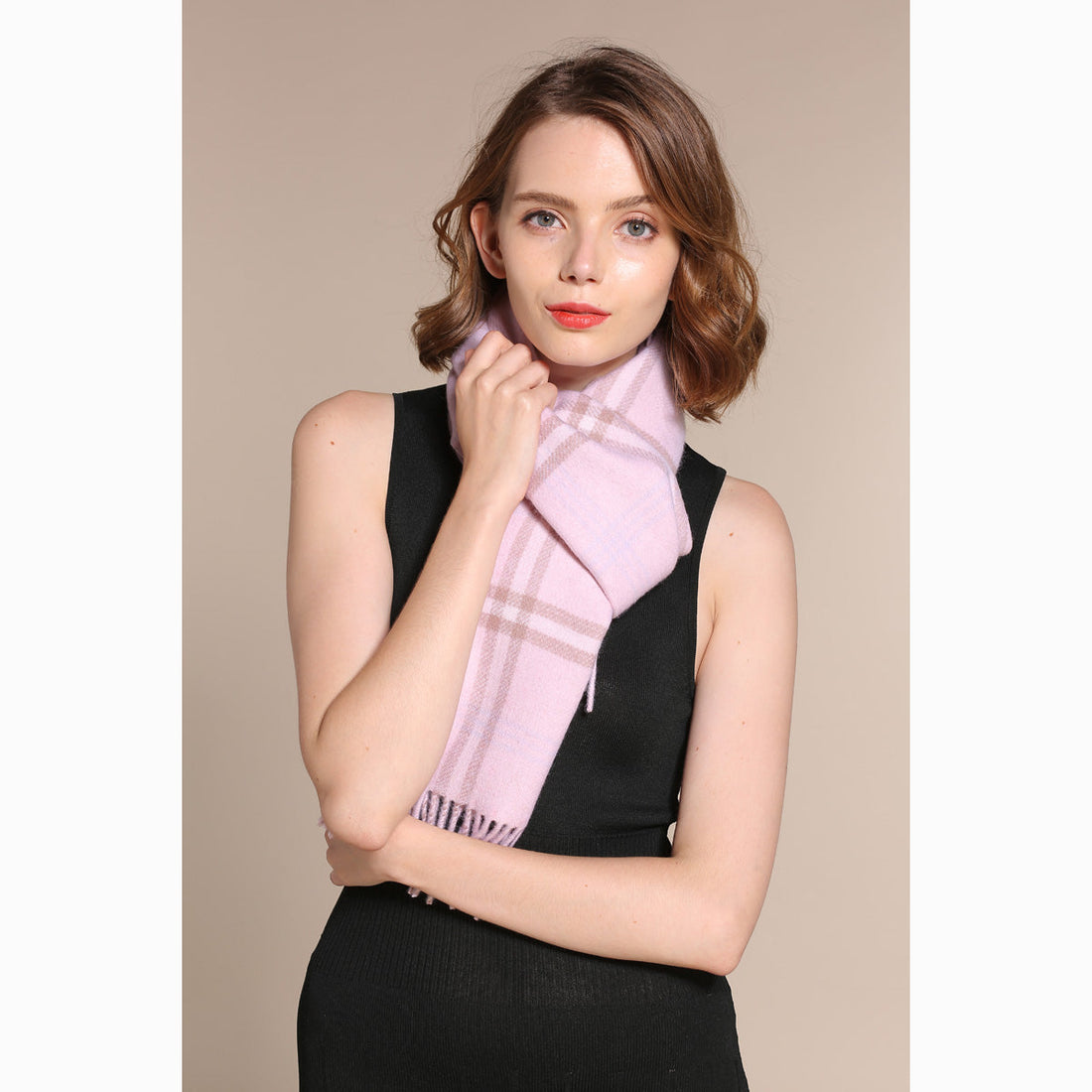 Ugg 100% Australian Merino Wool Reversible Scarf Dust Pink-Scarves-PEROZ Accessories