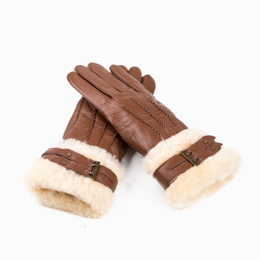 Ugg Lamb Skin Cuff Glove-Gloves-PEROZ Accessories