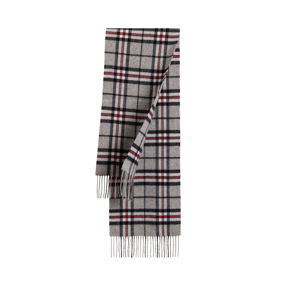 Ugg 100% Wool Scarf Ash Grey and Black Check-Scarves-PEROZ Accessories