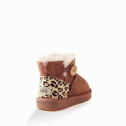 Ugg Kids Mini Button Boots (Water Resistant)-Kid Boots-PEROZ Accessories