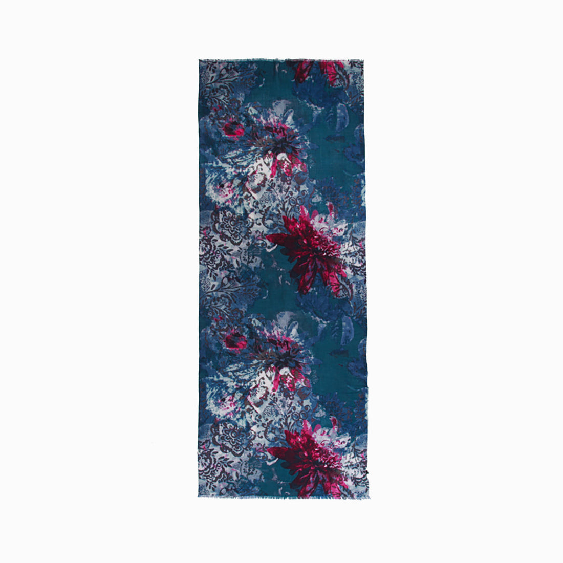 Ugg 100% Australian Merino Wool Scarf Peacock Blue-Scarves-PEROZ Accessories