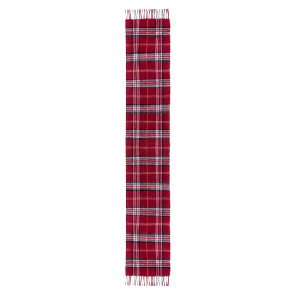 100% Wool Scarf Red Check-Scarves-PEROZ Accessories
