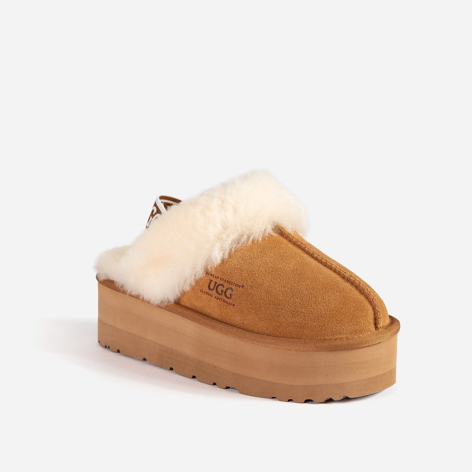 Ugg High Platform Slipper (Elastic Backstrap) (5cm)-LADIES UGG-PEROZ Accessories