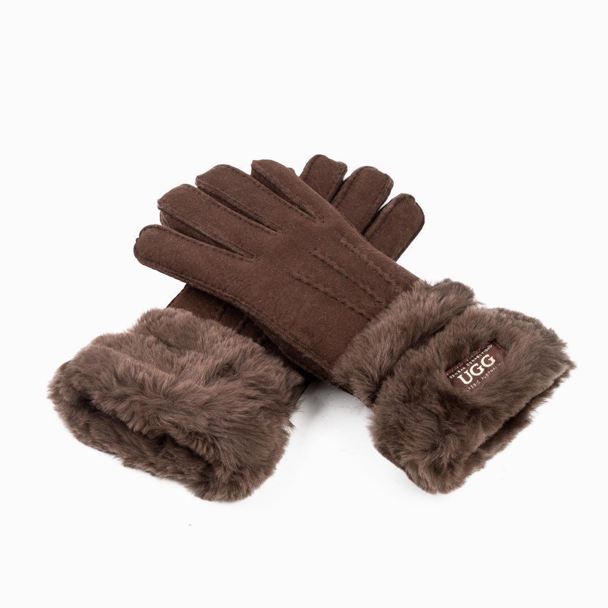 Ugg Sheepskin Double Cuff Glove-Gloves-PEROZ Accessories