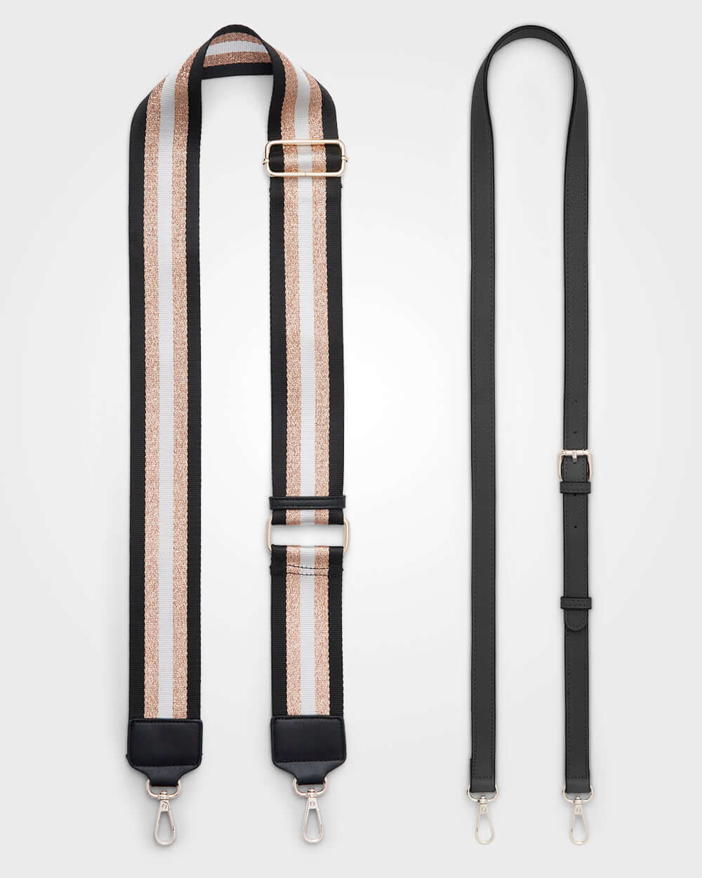 Monica Camera Crossbody Bag + Metallic Stripe Bag Strap-Handbags-PEROZ Accessories