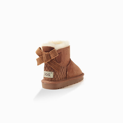 Ugg Kids One Bailey Bow Corduroy Boots (Water Resistants)-Kid Boots-PEROZ Accessories
