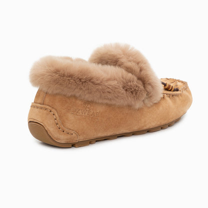Ugg Fluff Tassel Moccasin (Inner Wedge)-Loafers &amp; Moccasins-PEROZ Accessories