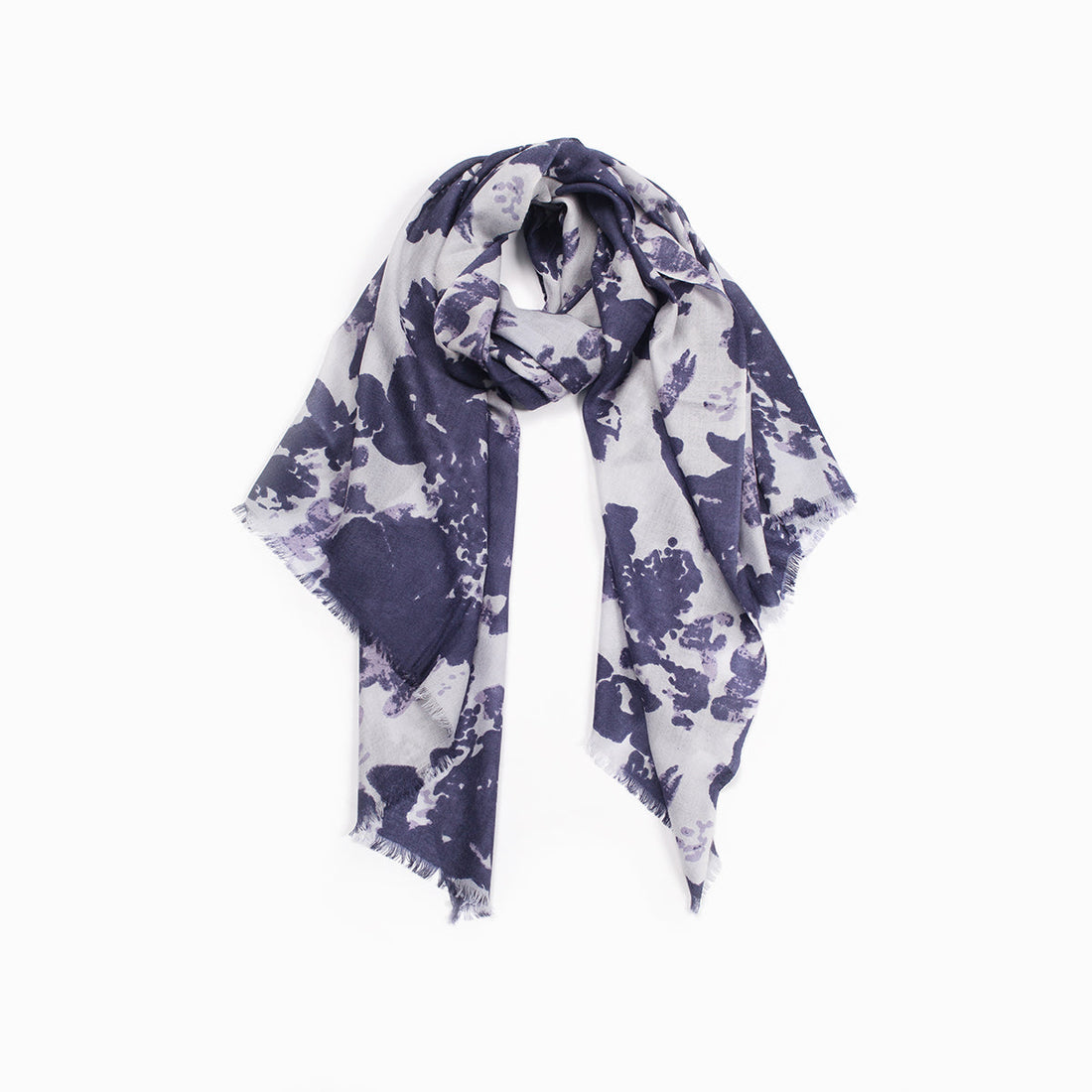 Ugg 100% Australian Merino Wool Scarf White and Grey-Scarves-PEROZ Accessories