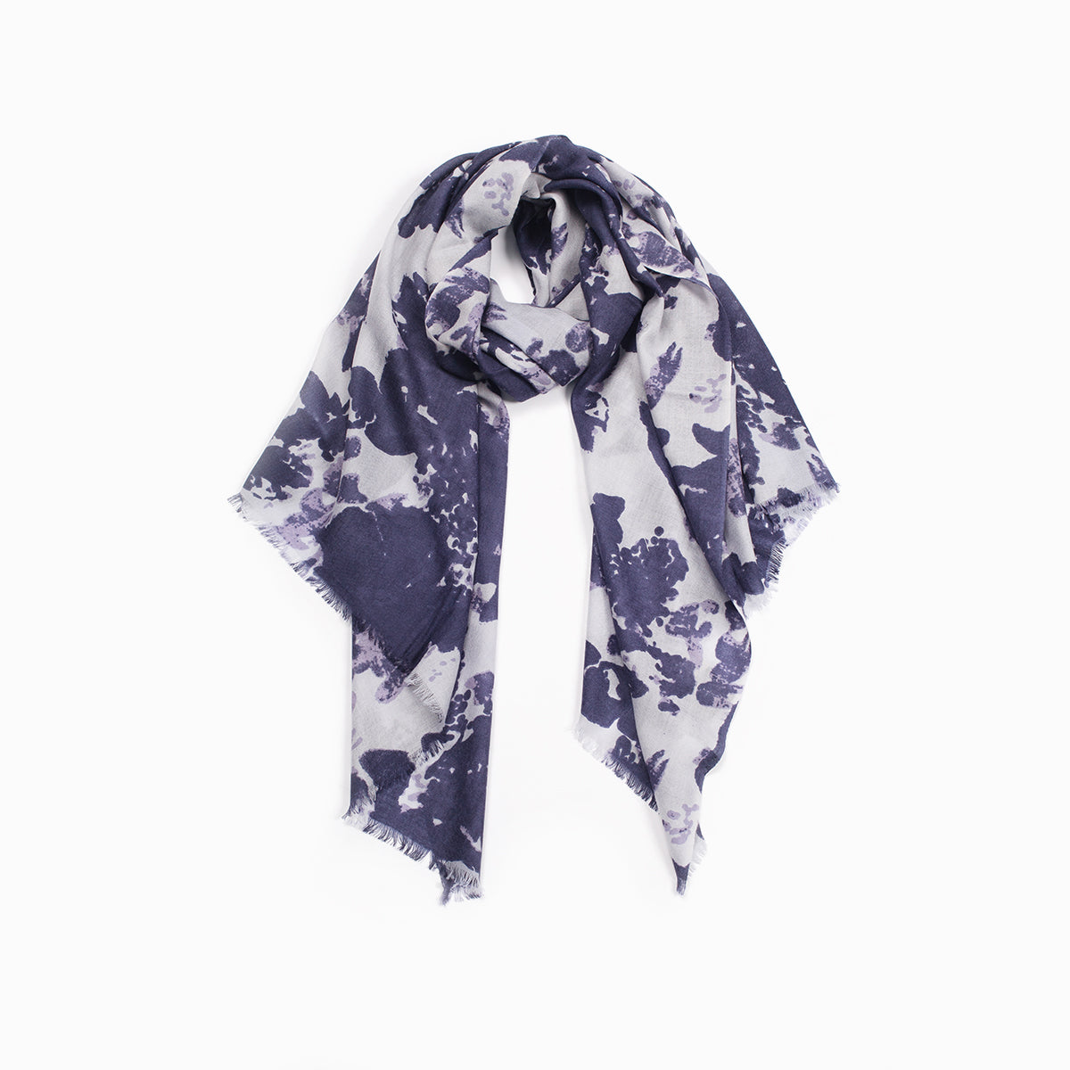 Ugg 100% Australian Merino Wool Scarf White and Grey-Scarves-PEROZ Accessories