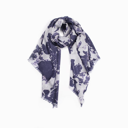 Ugg 100% Australian Merino Wool Scarf White and Grey-Scarves-PEROZ Accessories
