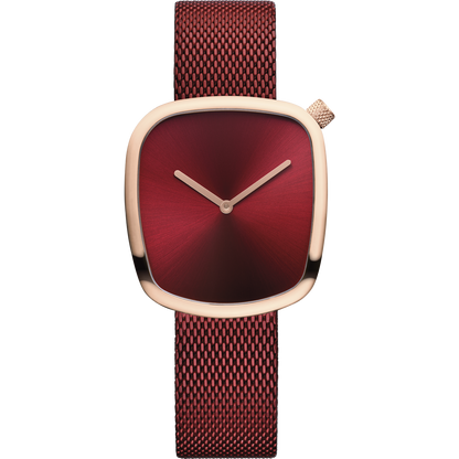 Bering Ladies Pebble Red Watch-PEROZ Accessories