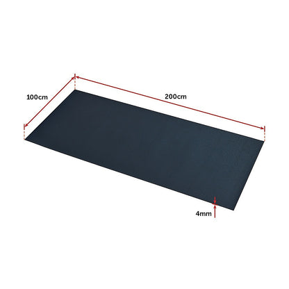 2m Gym Rubber Floor Mat Reduce Treadmill Vibration-Walking Pad-PEROZ Accessories