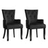 2x Artiss Dining Chairs Velvet French Provincial Armchair Black-Furniture > Bar Stools & Chairs > Arm Chairs & Recliners-PEROZ Accessories