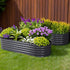 2x Green Fingers Raised Garden Bed 160X80X42cm Oval Planter Box Raised Container Galvanised-Home & Garden > Garden Beds > Garden Beds & Planters-PEROZ Accessories