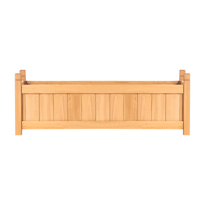 2x Green Fingers Raised Garden Bed 90x30x33cm Wooden Planter Box Raised Container Growing-Home &amp; Garden > Garden Beds > Garden Beds &amp; Planters-PEROZ Accessories