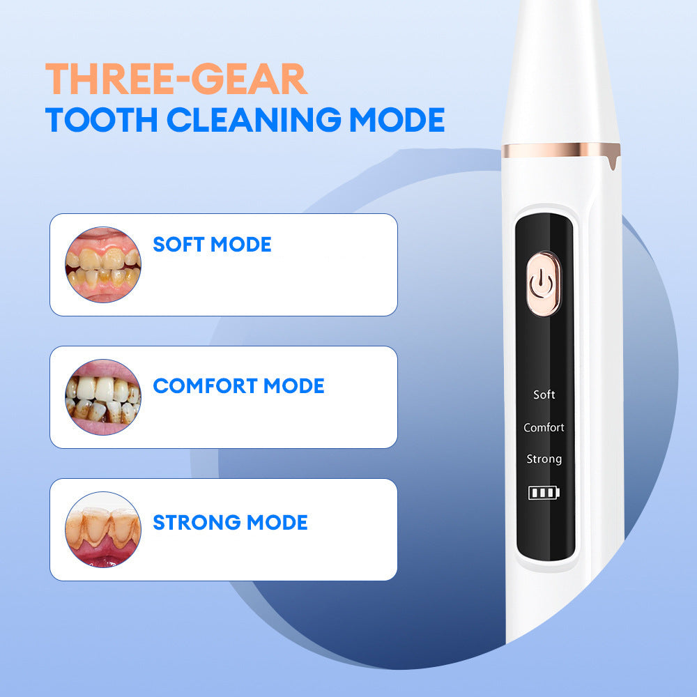 3-Speed Ultrasonic Electric Dental Cleaner with LED Light and Type-C Charging - Professional Plaque Remover Kit-Oral Care-PEROZ Accessories