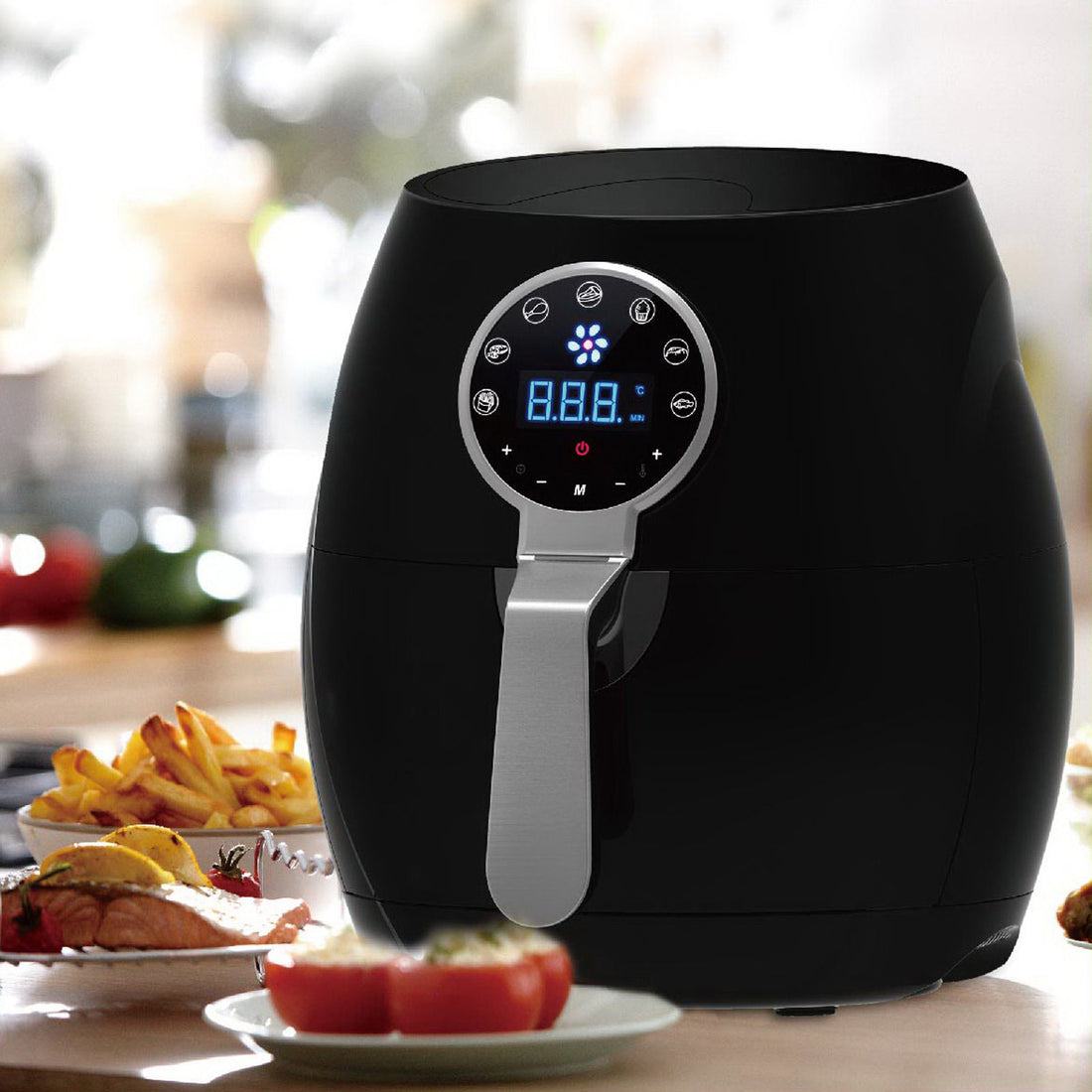 Kitchen Couture 5L Digital Air Fryer Low Fat Fast Cooking LCD Touch Screen-Small Kitchen Appliances-PEROZ Accessories