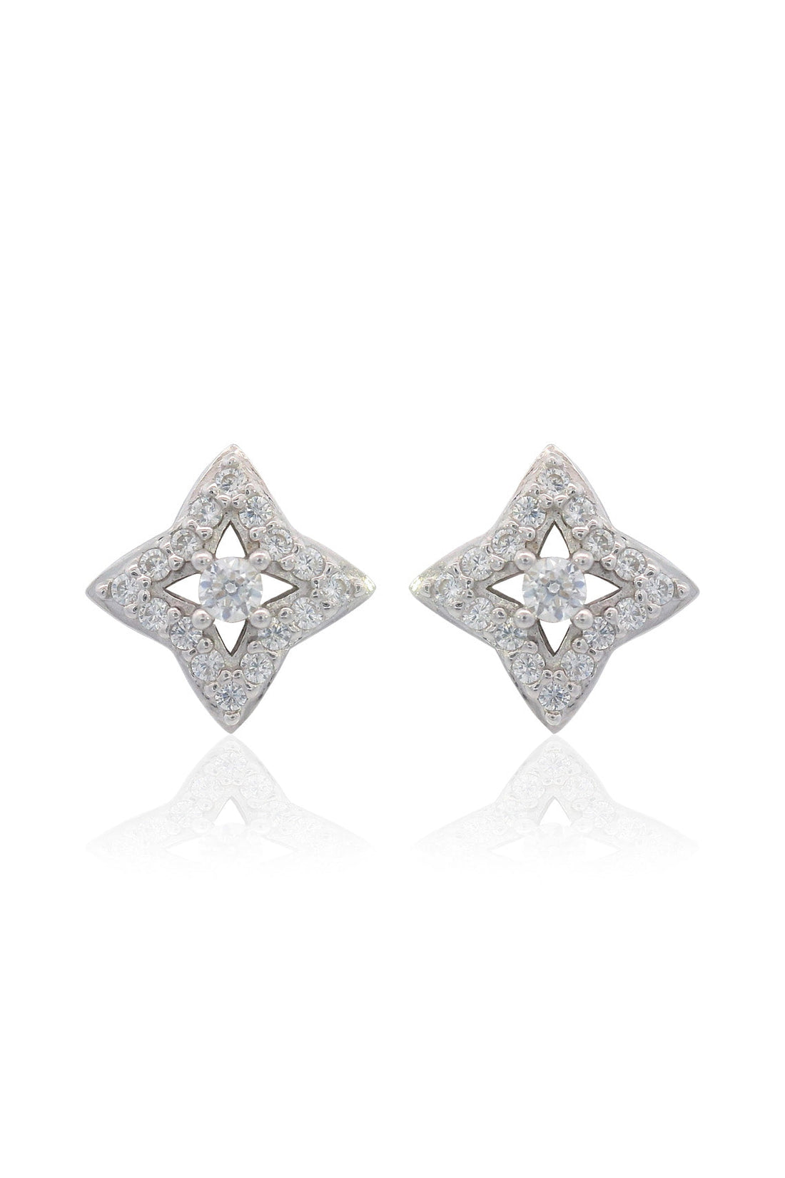 GEORGINI MIDNIGHT VELVET FAIRWATER PETITE EARRINGS SILVER-PEROZ Accessories