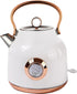 1.7L Electric Water Kettle White-Appliances > Kitchen Appliances > Kettles-PEROZ Accessories