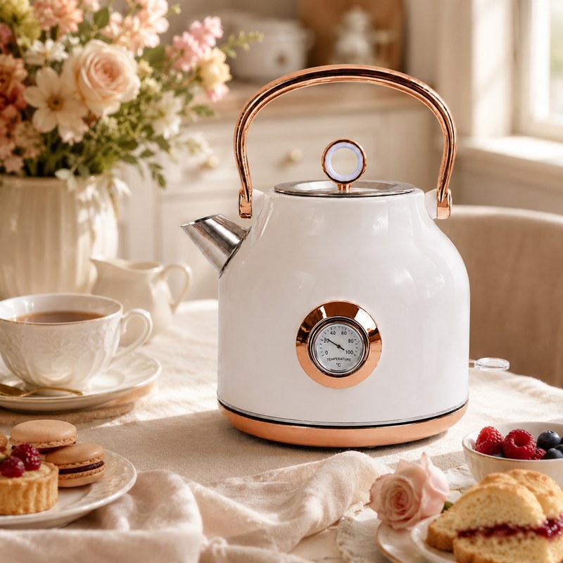 1.7L Electric Water Kettle White-Appliances > Kitchen Appliances > Kettles-PEROZ Accessories