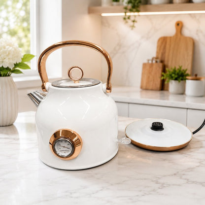1.7L Electric Water Kettle White-Appliances > Kitchen Appliances > Kettles-PEROZ Accessories