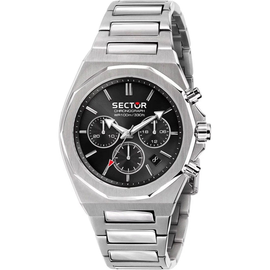Sector 960 Black Dial Silver Watch-PEROZ Accessories