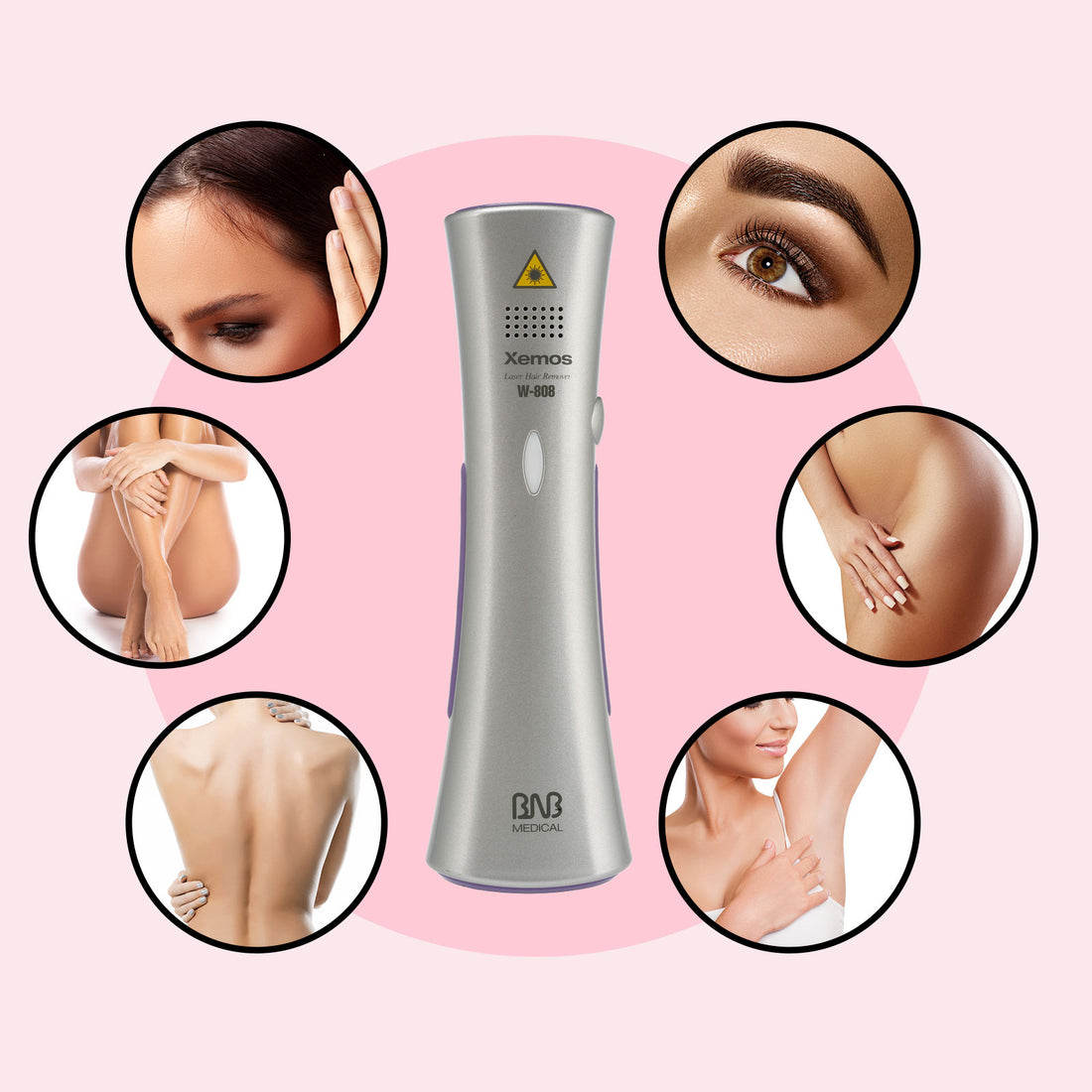 Silhouette Portable Laser Hair Remover Permanent Epliation System Body Face Home-Feminine Care-PEROZ Accessories