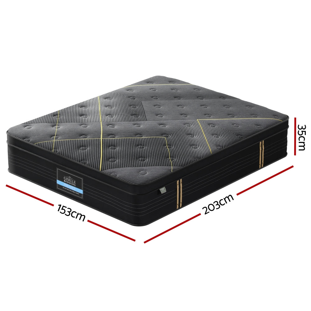 35cm Giselle Mattress Queen Bed Bamboo Pocket Firm Foam-Furniture > Mattresses > Queen Mattress-PEROZ Accessories