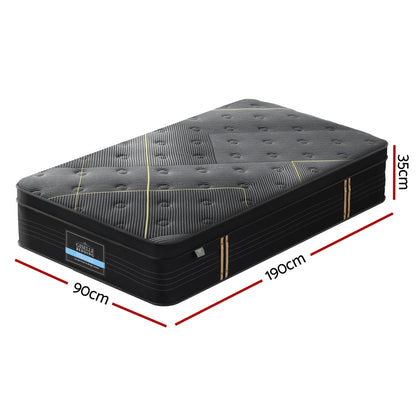35cm Giselle Mattress Single Bed Bamboo Pocket Firm Foam-Furniture > Mattresses > Single Mattress-PEROZ Accessories