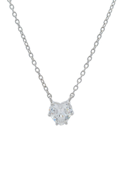 GEORGINI MIDNIGHT VELVET BABY HEART NECKLACE SILVER-PEROZ Accessories