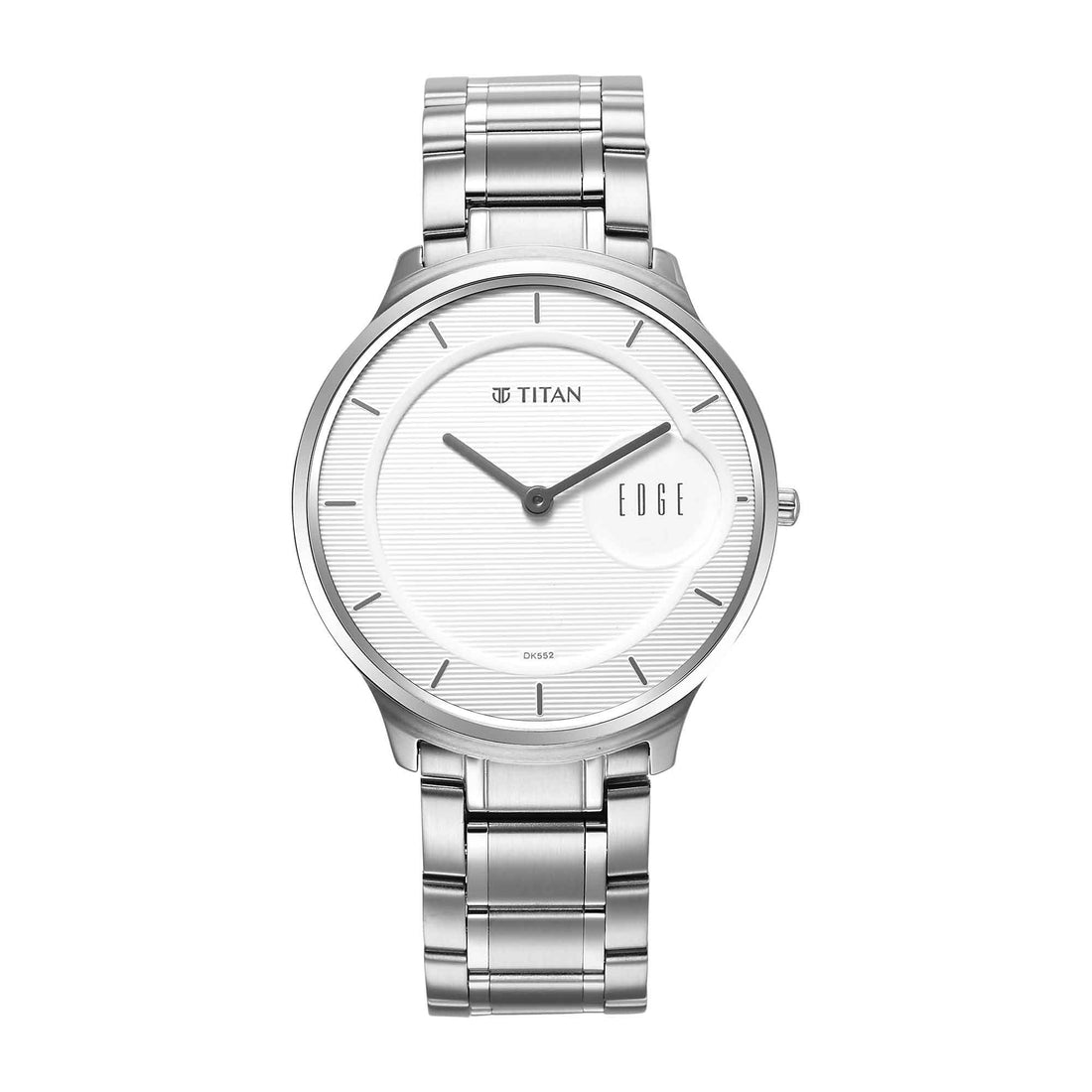 Titan Edge Metal Silver Dial Stainless Steel Strap Watch for Men-PEROZ Accessories