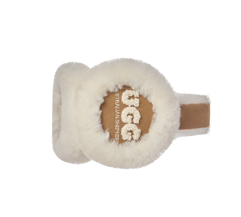 AUSTRALIAN SHEPHERD  UGG Women Sheepskin Wool Cloud Earmuff
