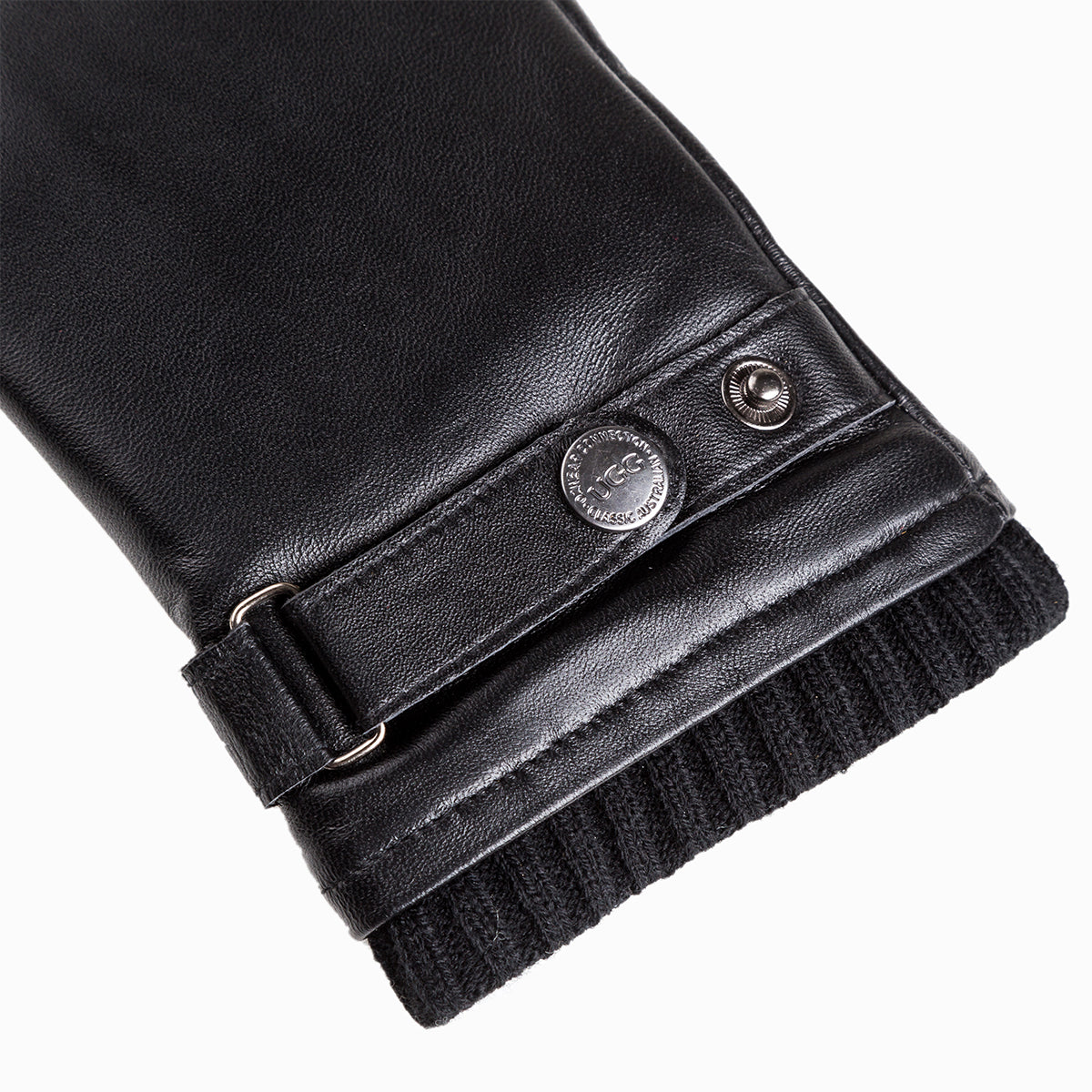 Ugg Mens Silver Stud Tab Glove (Touch Screen)-Gloves-PEROZ Accessories