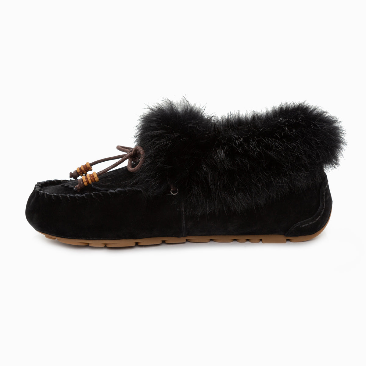 Ugg Fluff Tassel Moccasin (Inner Wedge)-Loafers &amp; Moccasins-PEROZ Accessories