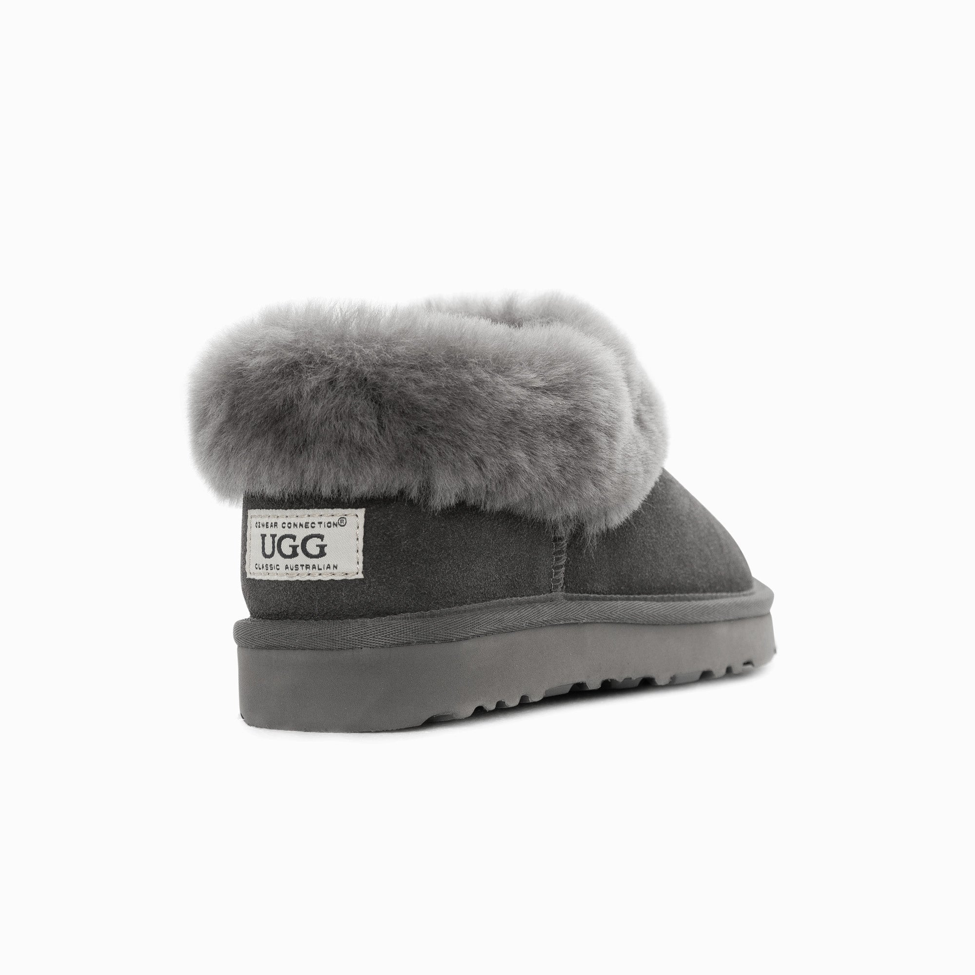 Ugg Slippers Avery Unisex Premium Sheepskin Slippers Suede-Slippers-PEROZ Accessories