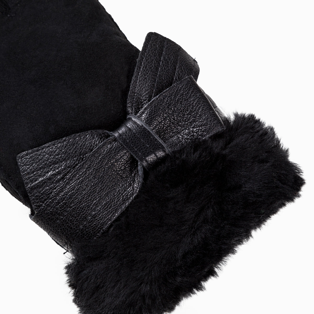 Ugg Sheepskin Ribbon Glove-Gloves-PEROZ Accessories