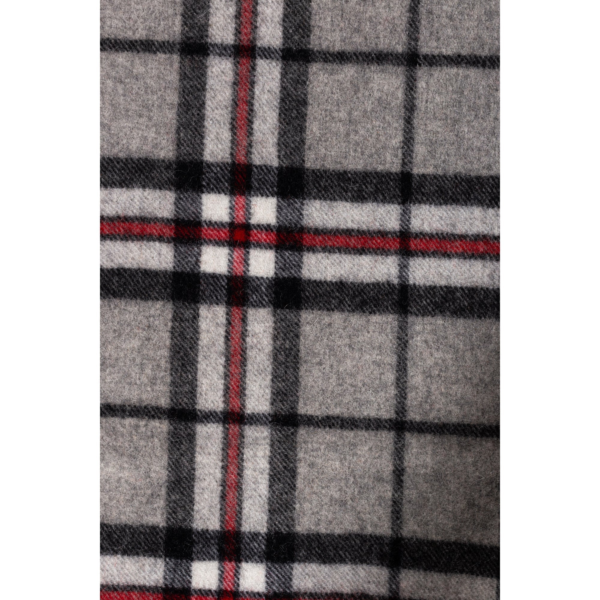 Ugg 100% Wool Scarf Ash Grey and Black Check-Scarves-PEROZ Accessories