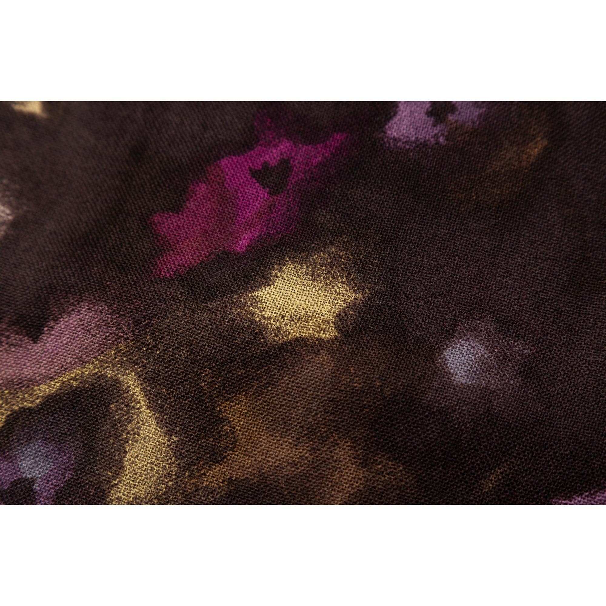100% Australian Wool Print Scarf Purple-Scarves-PEROZ Accessories