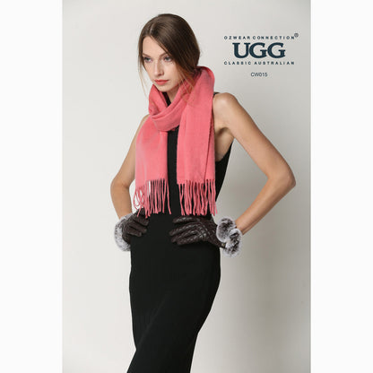 Ugg Cashmere &amp; Wool Scarf Watermelon-Scarves-PEROZ Accessories