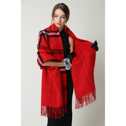 Ugg 100% Australian Merino Wool Reversible Wrap Red-Wrap-PEROZ Accessories