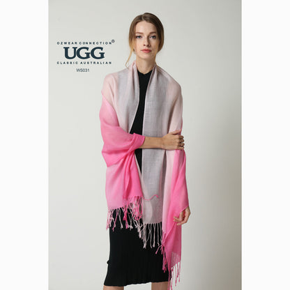 Ugg 100% Merino Wool Tie Dye Scarf Pink and Rose-Scarves-PEROZ Accessories