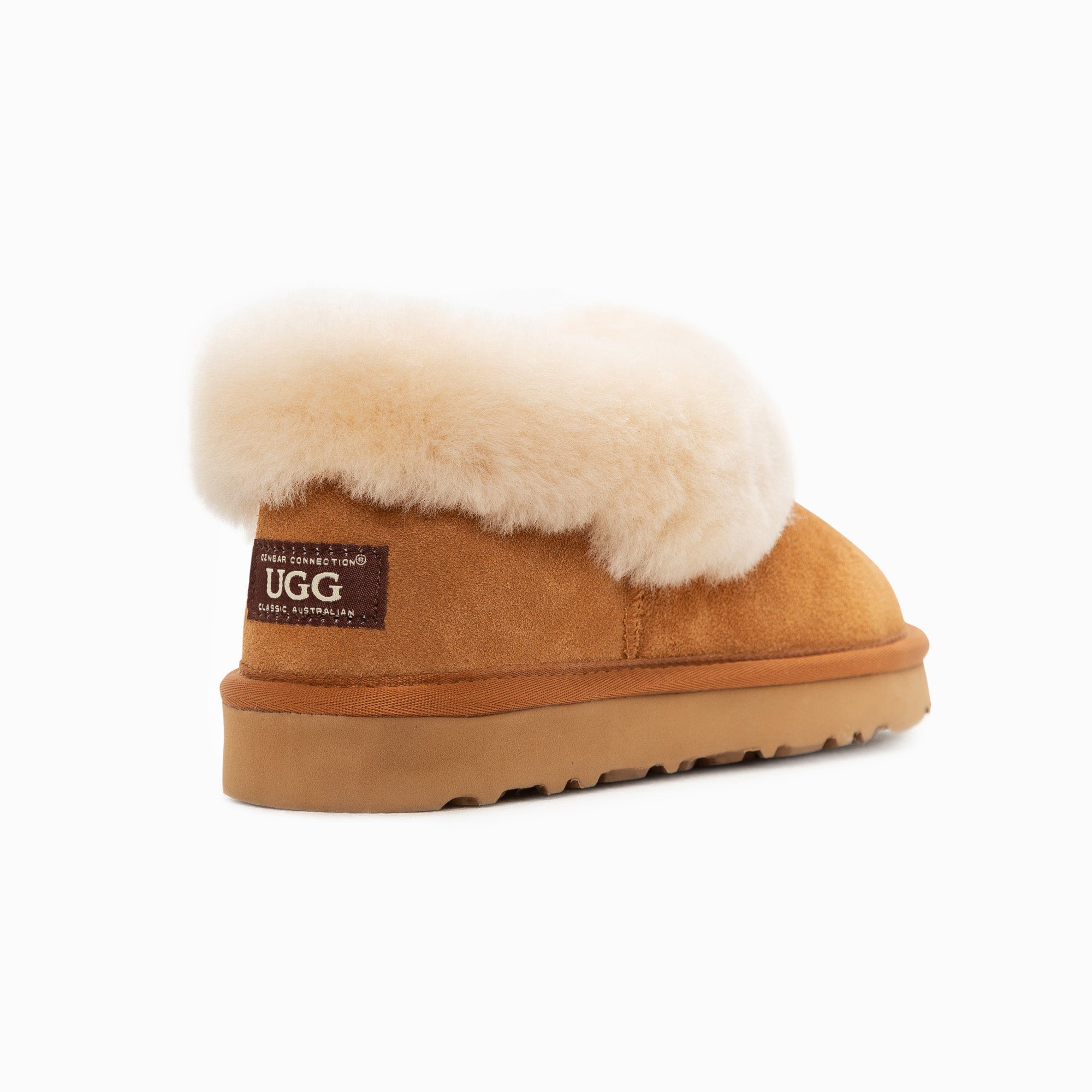 Ugg Slippers Avery Unisex Premium Sheepskin Slippers Suede-Slippers-PEROZ Accessories