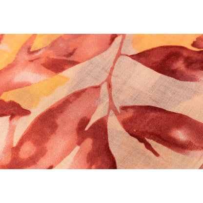 100% Australian Wool Print Scarf Brown-Scarves-PEROZ Accessories