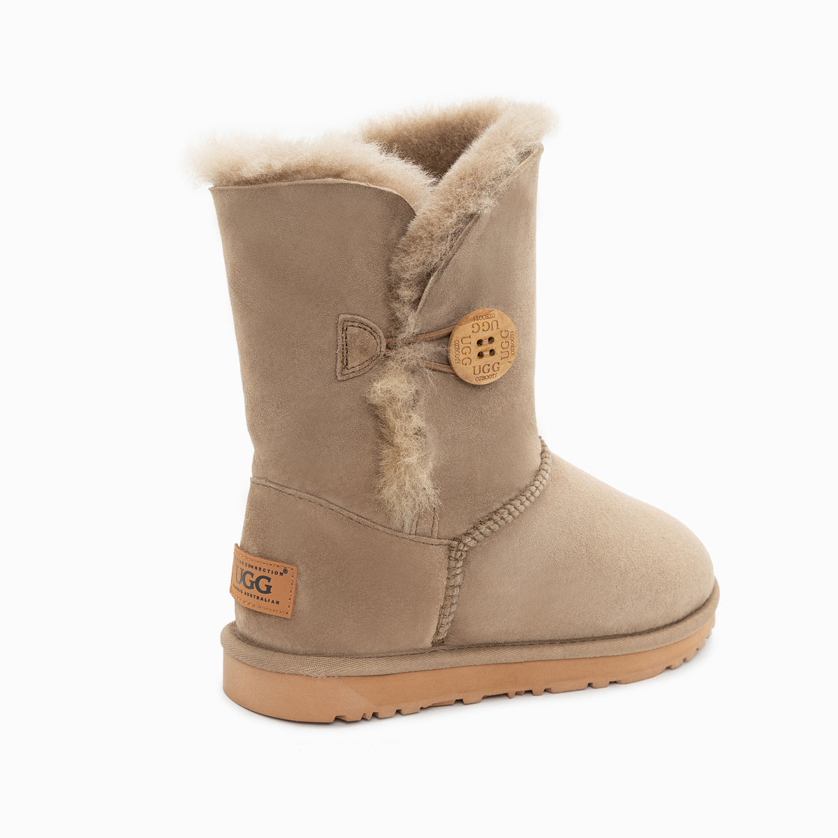 Ugg Classic Short Button Boots (Water Resistant)-Boots-PEROZ Accessories