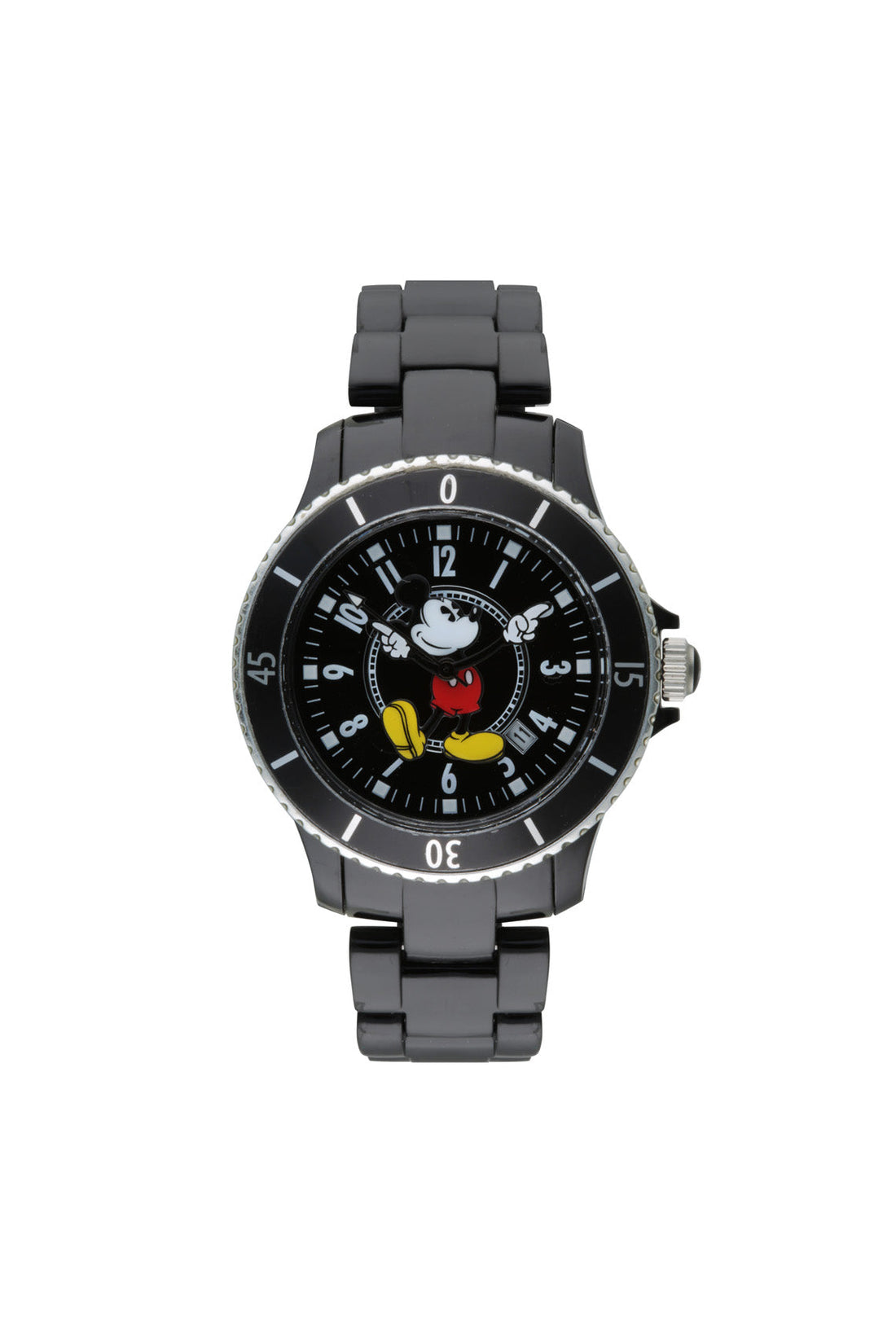 Disney Mickey Sports 40mm Black Dial Black Stainless Steel Watch-PEROZ Accessories