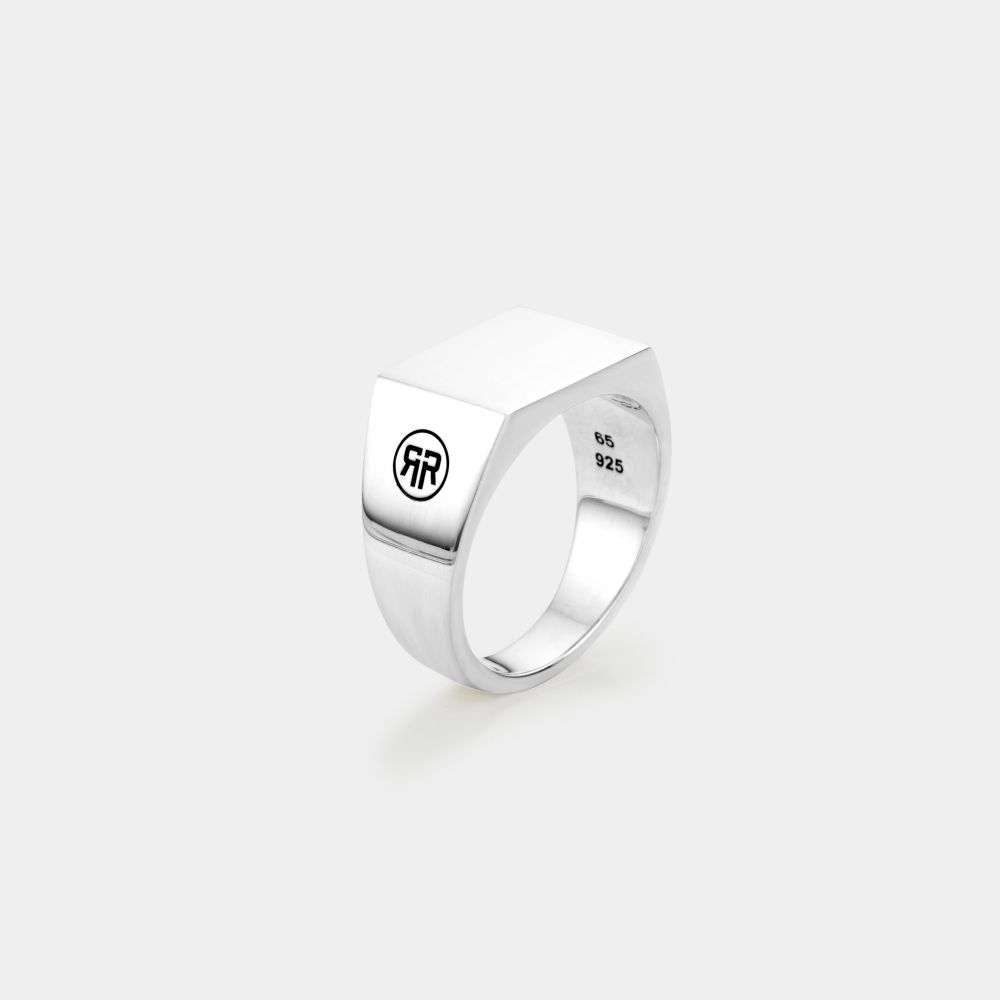 Rebel and Rose Ring Rectangle Silver Shine-PEROZ Accessories
