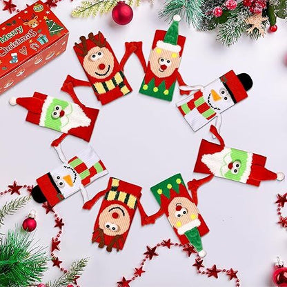 4 Pairs Christmas Socks, Crazy Holiday Hand Holding Socks Funny Christmas Stocking Stuffers-Occasions > Christmas > Christmas Clothing-PEROZ Accessories