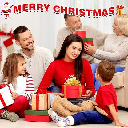 4 Pairs Christmas Socks, Crazy Holiday Hand Holding Socks Funny Christmas Stocking Stuffers-Occasions > Christmas > Christmas Clothing-PEROZ Accessories