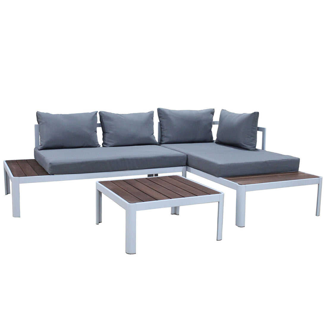 Milano 3pc Outdoor Furniture Lounge Sofa Set Poolside Deck Patio Setting Garden-Outdoor Chairs &amp; Lounges-PEROZ Accessories